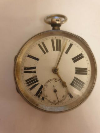 Antique Silver Fusee Pocket Watch Chester 1888 Not Spares