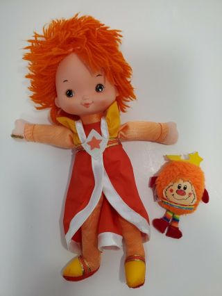 Vintage Rainbow Brite La La Orange 11 " Doll With Oj Sprite 1983 Hallmark Mattel