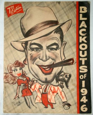 Antique Souvenir Program 1946 Los Angeles Show Blackouts