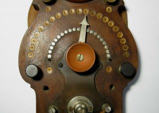 Antique 1907 L.  M.  Ericsson HA - 100/20 Battery Ring Intercom Wall Telephone Walnut 2
