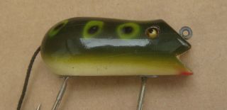 Fishing Lure Creek Chub Sure Strike Mouse Frog Wood Glass Eyes