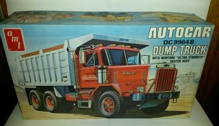 Vintage Amt Dl9964b Dump Truck Plastic Model 1:25