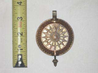 Antique Seth Thomas Mantel Clock Pendulum Bob 2 1/2 " Sunburst Part Or Restore