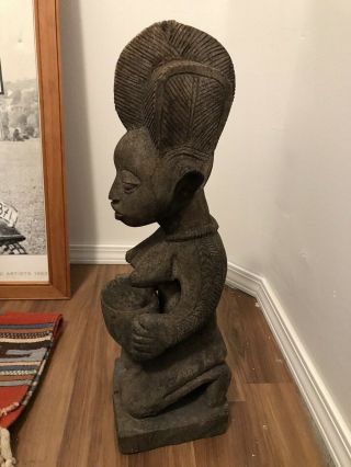 Antique Vtg African Tribe Art Carved Wood Fetish Nkishi Statue Congo Africa 3