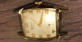 Vintage 1960 Bulova Subseconds Case 10k Gp Swiss Mens Watch