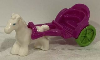 Vintage 1994 Polly Pocket Light - Up Magical Mansion Flash Horse & Carriage Only