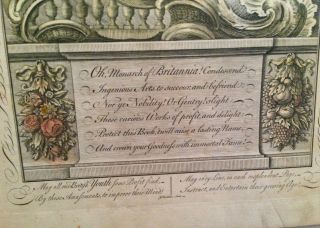 Antique Circa 1733 Title Page from The Universal Penman by George Bickham 3