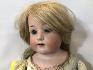 Antique Heubach 275 4/0 Bisque Head Doll Leather Body App.  22 " H