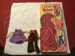 Vintage 1971 Crissy/ Velvet Doll Case And 2 Clothes Items