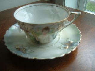 R.  S.  Prussia Portrait Cup And Saucer