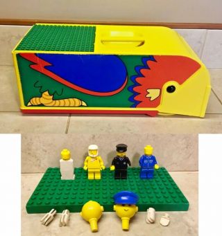Vintage Retro Lego Vacuum - Yellow Parrot Brick Sweeper Plus A Few =d