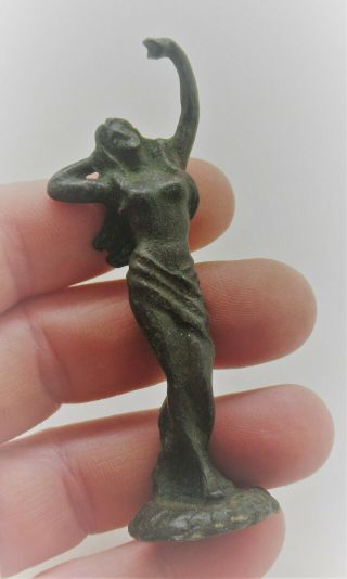 Circa 200 - 300ad Ancient Roman Bronze Statuette Of Venus Aphrodite Europe