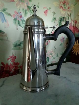 Stieff Sterling Silver Colonial Williamsburg Coffee/Chocalate pot.  Heavy 1089 gr 2
