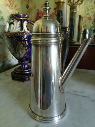 Stieff Sterling Silver Colonial Williamsburg Coffee/Chocalate pot.  Heavy 1089 gr 4