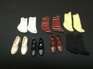 3 Pair Vintage Ken Shoes And 4 Pair Socks From The 1960 