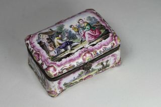 Antique French 18th/19th Century Earthenware Faience Box Figures Signed Rx