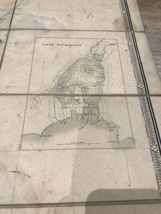 1841 Zealand Admiraly Surveys James Wyld London Linen cloth backed map 3