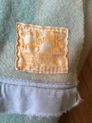 Vintage Jacob Oregon USA Wool Blanket 80 