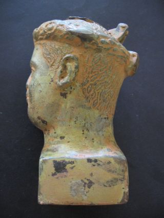 HEAD OF EMPEROR GALERIUS VALERIUS ANCIENT ROMAN BRONZE BALSAMARIUM 3 ct.  AD 10