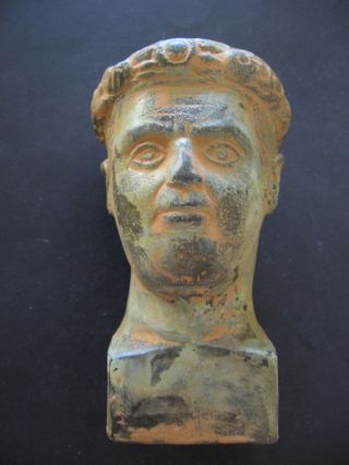 HEAD OF EMPEROR GALERIUS VALERIUS ANCIENT ROMAN BRONZE BALSAMARIUM 3 ct.  AD 8