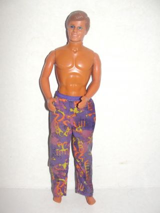 1989 Dance Magic Ken Doll Mattel Made In Mexico Tan W/ 6 Pack Abs 1980 