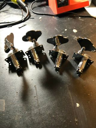 Grover 142c Vintage Bass Tuners 2,  2 Chrome