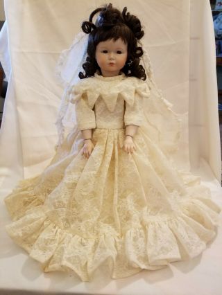 Vintage Porcelain/bisque Jointed Doll K & R Simon Halbig 117 15 " Tall