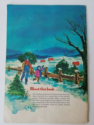 Vintage Family Songs for Christmas Piano Music Book Whitman 1962 With Chords ART 2