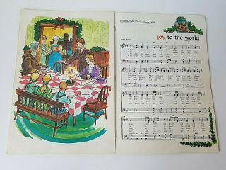Vintage Family Songs for Christmas Piano Music Book Whitman 1962 With Chords ART 5