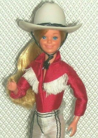 Vintage 1981 Mattel Western Skipper Barbie Doll Clothes Boots Hat