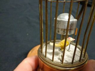 Antique J.  Kaiser G.  M.  B.  H.  Mechanical Bird Cage Alarm Clock 3