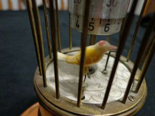 Antique J.  Kaiser G.  M.  B.  H.  Mechanical Bird Cage Alarm Clock 5