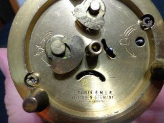 Antique J.  Kaiser G.  M.  B.  H.  Mechanical Bird Cage Alarm Clock 6