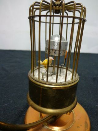 Antique J.  Kaiser G.  M.  B.  H.  Mechanical Bird Cage Alarm Clock 8
