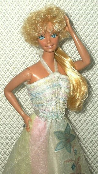Vintage 1980 Mattel Happy Birthday Barbie Doll Dress Shoes