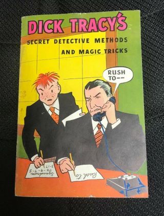 Vintage Dick Tracy’s Secret Detective Methods And Magic Tricks 1939 Book Quaker