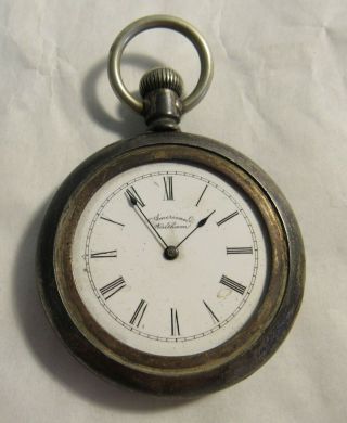 1894 - 1898 Waltham Pocket Watch Model 1890 Old 7 Jewels Pendant Style Antique