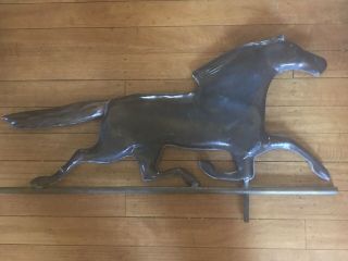 Antique Copper Running Horse Weathervane 30 X 17 Aged Patina