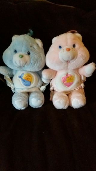 Stuffed Care Bears Vintage 1983 Baby Tugs & Baby Hugs Kenner