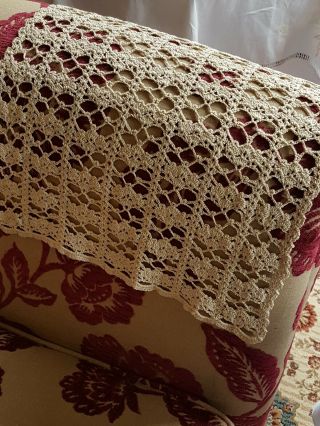 Vintage Crocheted Antimacassar Set - 4 Identical Items 4