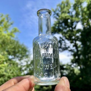 Early Small Cork Top Perfume Bottle E W Hoyt & Co Lowell Ma Mass 1920s