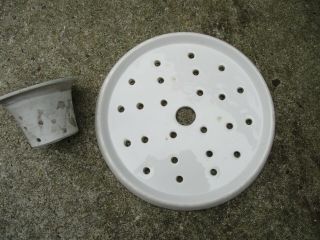 A Set of 2 Antique White Ironstone Dairy Strainers Drainers - Possibly French. 2