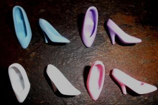 Barbie Doll Shoes A48 - 4 Pairs Of Vintage Basic Pumps