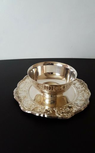 Vintage Silver 5 " Bowl 7.  5  Plate By Wallace