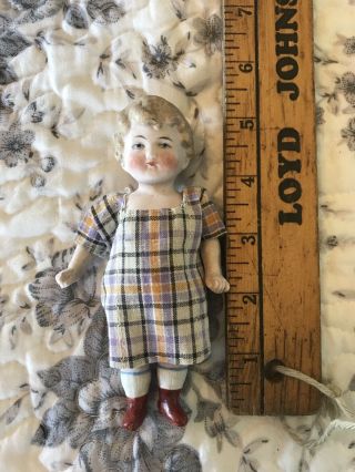 Antique Miniature All Bisque Doll 5 1/4 " Made In Germany