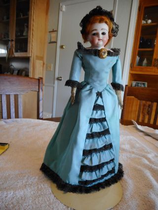 Antique Bisque Headed Unmarked French Fashion Doll