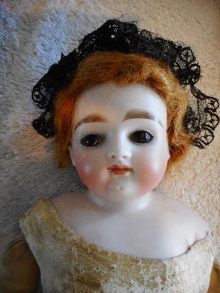 Antique Bisque headed Unmarked French Fashion doll 9