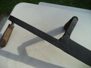 Vintage Hay Fodder Knife Saw or Ice saw with 2 wood Handles 36 