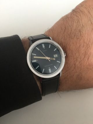 Vintage Timex Marlin Mechanical Men Wristwatch Made In Great Britain 1972,  2657