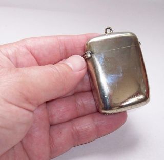 Antique / Vintage Brass Vesta Case Match Safe Striker - Shaped Back